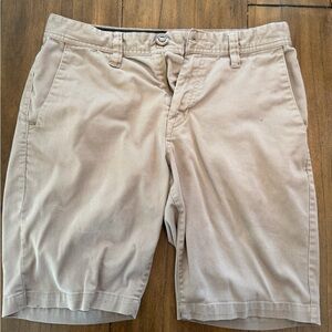 Volcom Men's Khaki Flat-Front Shorts